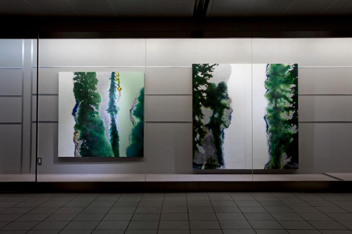 Ryunosuke Goji | Trees 2013 1900×1900mm MDF, oil painting Trees 2013 1455×1455mm canvas, oil painting