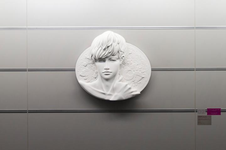Fukiko Yoshida | Thorn prince 2012 760×860×190mm Styrofoam, stone powder clay, surfacer