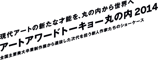 將現代藝術的新才能從丸之內向世界展示肩負“東京藝術獎2014”下一代的新人作家們