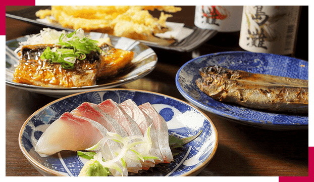 Fujikiya, a restaurant serving meat, fish, vegetables and rice