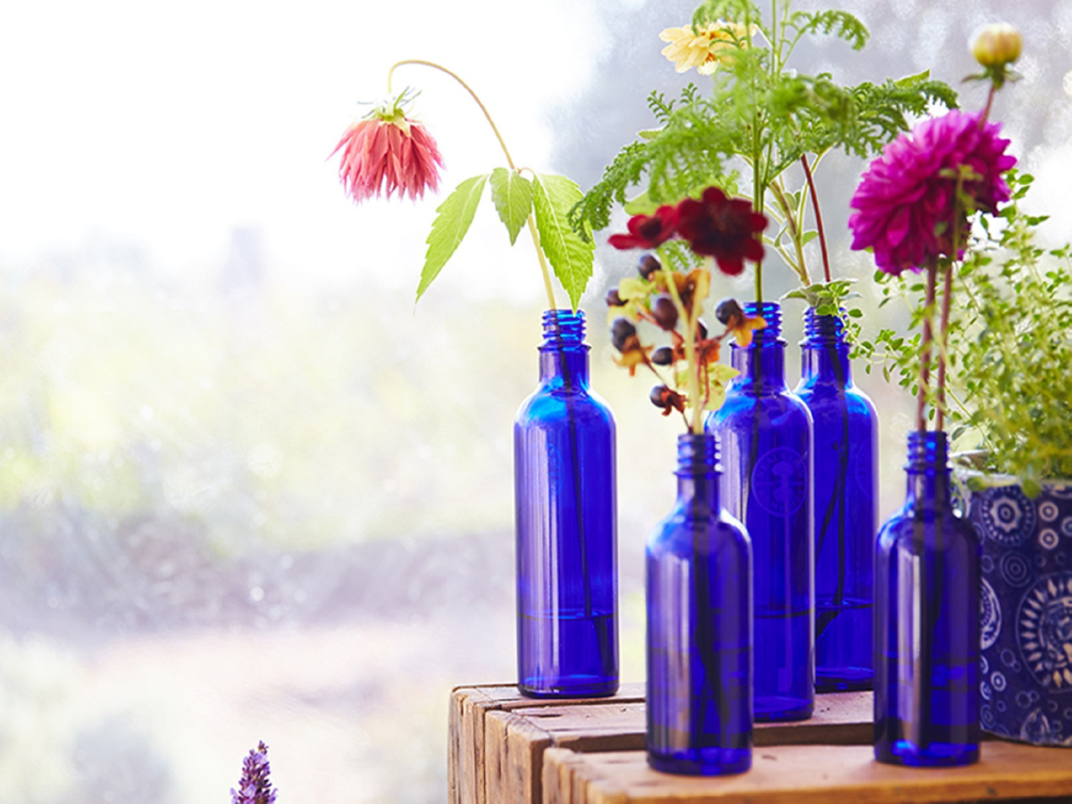 NEAL'S YARD REMEDIES Voluntary collection of used blue bottles