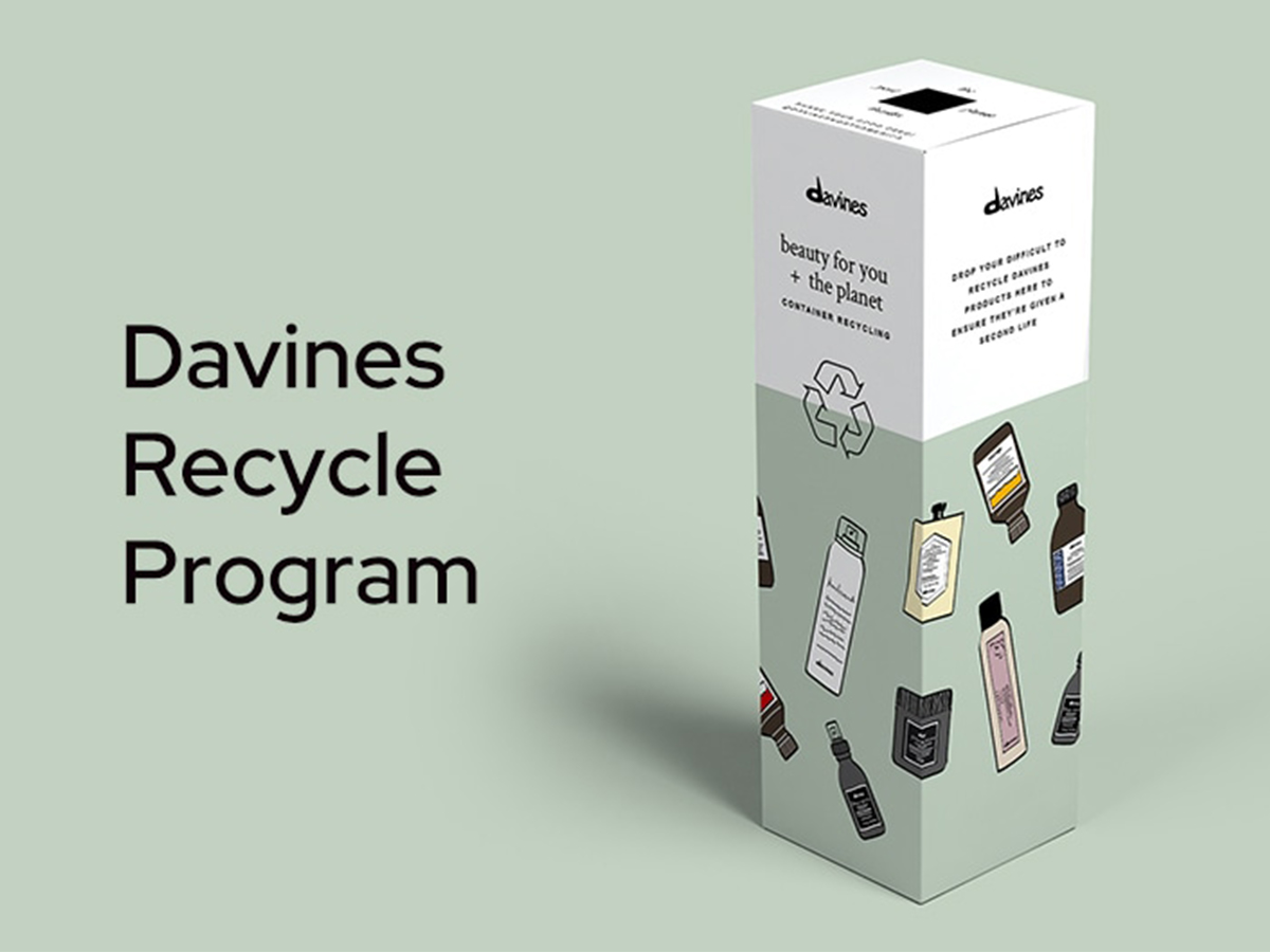 1. 使用（再利用或回收）davines后收集的产品