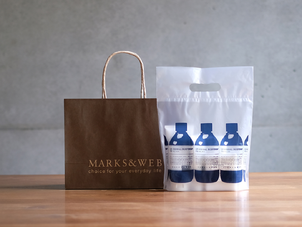MARKS&WEB charges a fee for take-home bags