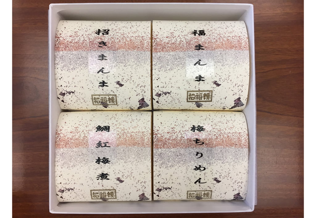 Boiled red sea bream, plum chirimen, beckoning manma, fukumanma set (MFUG)