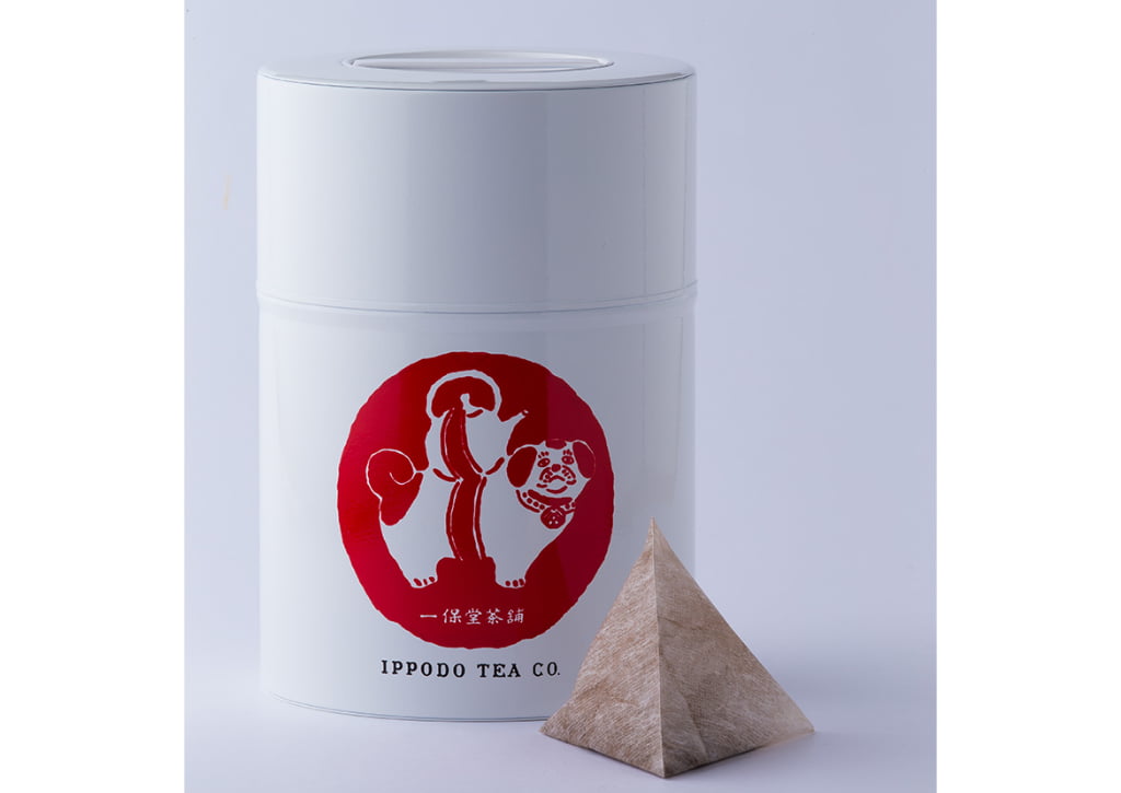 Barley tea (triangular tea bag) hand painted can