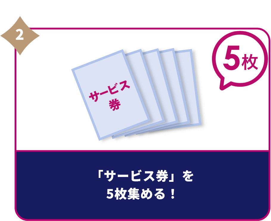 「サービス券」を5枚集める！