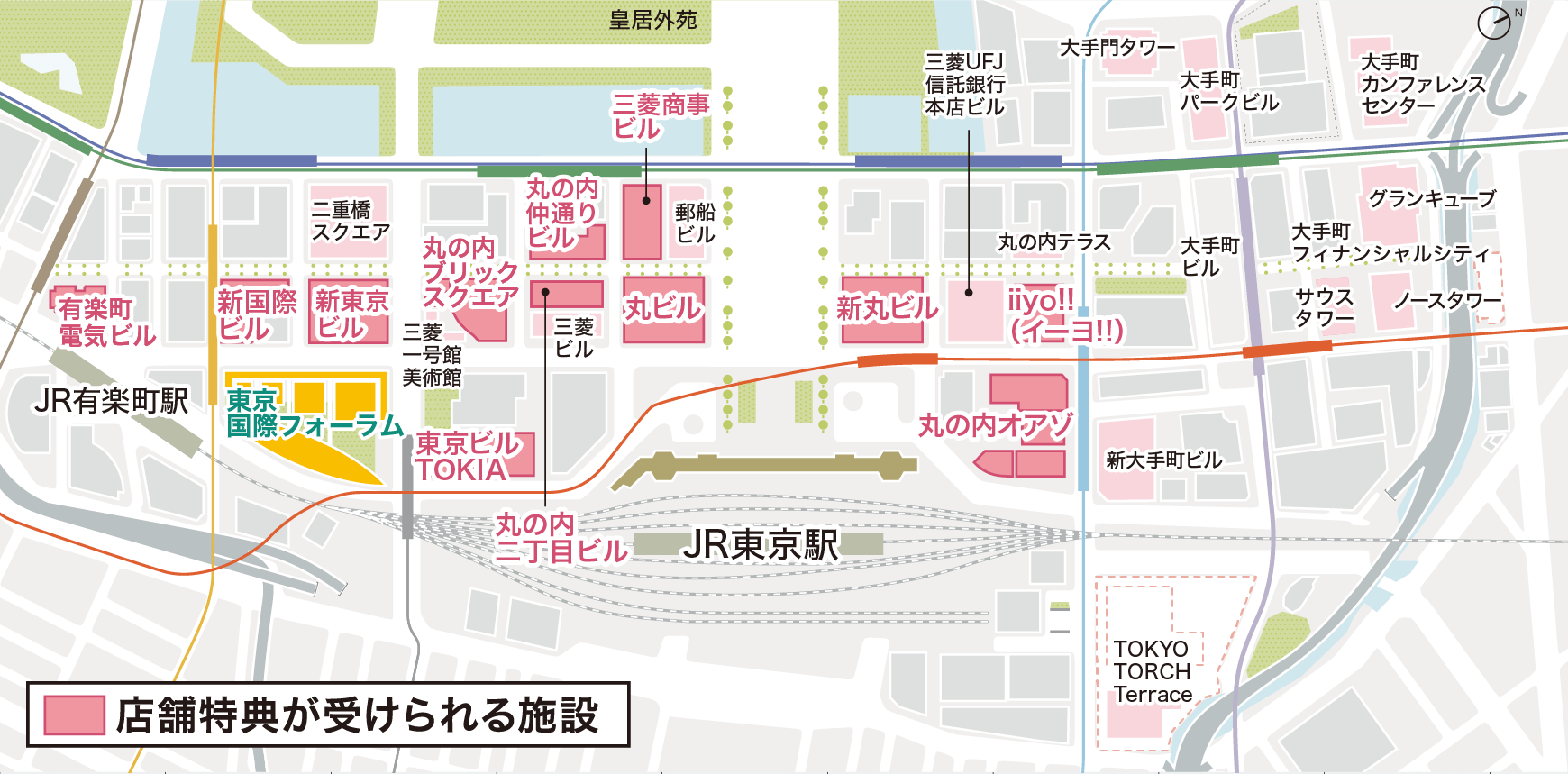 店舗特典が受けられる施設